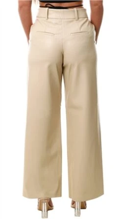 Veromoda Grey / Birch Olivia Wide Leg Fit Mid Waist Trousers -Jack & Jones Store 27319 3