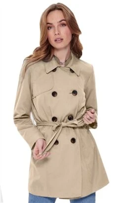 Only Ginger Root Valerie Double Breasted Trenchcoat
