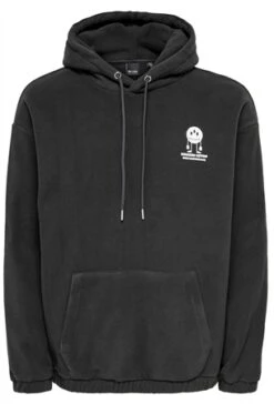 Only & Sons Grey/Obsidian Spencer Relaxed Fit Hoodie Sweatshirt