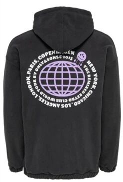 Only & Sons Grey/Obsidian Spencer Relaxed Fit Hoodie Sweatshirt -Jack & Jones Store 27354 3