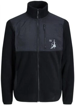 Jack & Jones Black Filo Standard Fit High Neck Sweatshirt