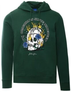 Jack & Jones Trekking Green Grin Sweat Hoodie