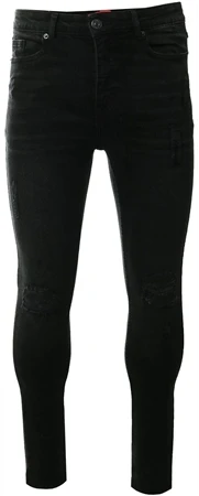 11 Degrees Black Skinny Distressed Jean