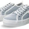 S.Oliver Soft Blue Lace Up Canvas Shoe