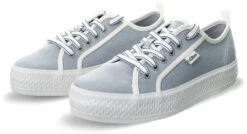 S.Oliver Soft Blue Lace Up Canvas Shoe