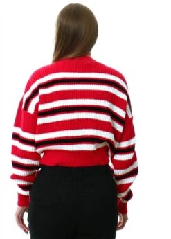 Urban Bliss Red Stripe Crop Jumper -Jack & Jones Store 27442 3