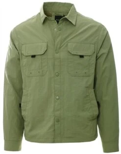 Brave Soul Green Lightweight Patch Pocket Details Shacket