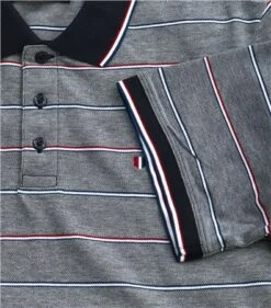 Jack & Jones Seaborne / Grey Regular Fit Striped Polo Shirt -Jack & Jones Store 27452 2