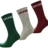 Vans Green / Grey / Red Classic Crew Socks (3 Pairs)