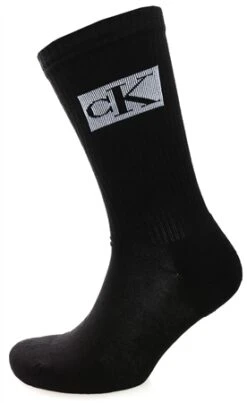Calvin Klein White / Black 2 Pack Logo Crew Socks -Jack & Jones Store 27463 2