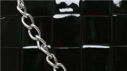 Public Desire Black The Mayan Weave Silver Chain Detail Shoulder Bag -Jack & Jones Store 27465 2