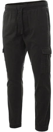 Brave Soul Black Pocket Detail Cuffed Cargo Pants