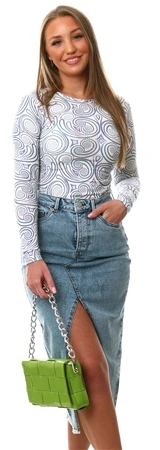 Jjxx Blue / Light Blue Denim Kenya Long Denim Skirt