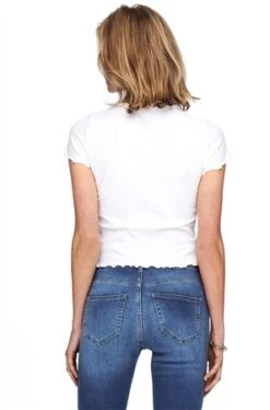 Only White / White Emma Rib Top -Jack & Jones Store 27506 3