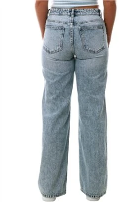 Only Aqua/Light Blue Bleached Denim Chris Reg Low Wide Dnm Mas412 -Jack & Jones Store 27521 3