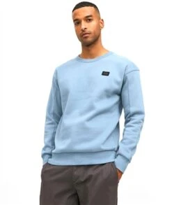 Jack & Jones Aqua / Mountain Spring Logo Patch Sweatshirt -Jack & Jones Store 27546 3