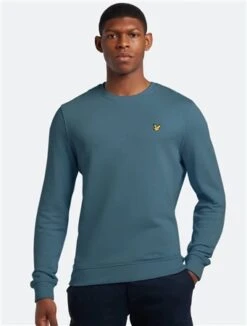 Lyle & Scott Skipton Blue Crew Neck Sweatshirt -Jack & Jones Store 27547 3