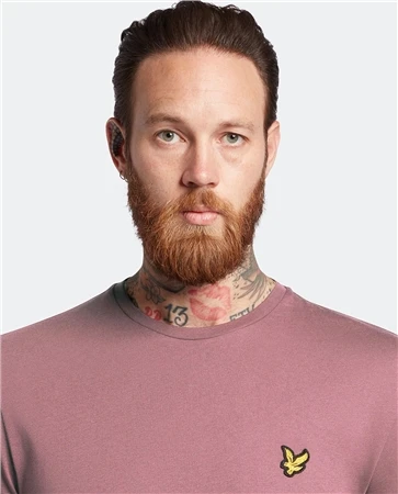 Lyle & Scott Hutton Pink Plain T-Shirt 2 Lyle & Scott Hutton Pink Plain T-Shirt - Image 2