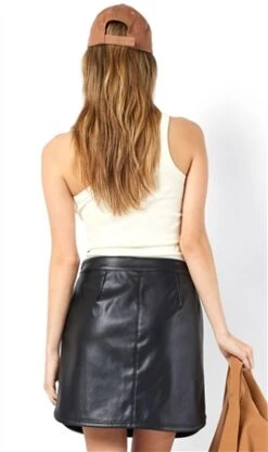 Noisy May Black Proof Short Coated Skirt -Jack & Jones Store 27560 3