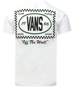 Vans White Team Player Checker Board T-Shirt -Jack & Jones Store 27577 3