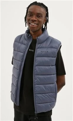 Nicce Blue Smoke Skyline Gilet -Jack & Jones Store 27582 3