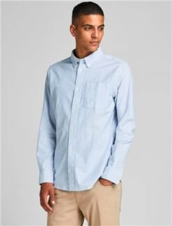Jack & Jones Blue / Infinity Organic Cotton Oxford Shirt -Jack & Jones Store 27677 3