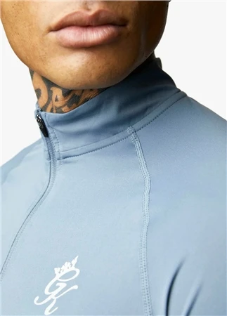 Gym King Petrol Blue Energy 1/4 Zip Funnel 2 Gym King Petrol Blue Energy 1/4 Zip Funnel - Image 2