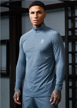 Gym King Petrol Blue Energy 1/4 Zip Funnel 4 Gym King Petrol Blue Energy 1/4 Zip Funnel - Image 4