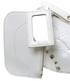 Public Desire White Croc The Tucker Zip Detailed Shoulder Bag -Jack & Jones Store 27714 2