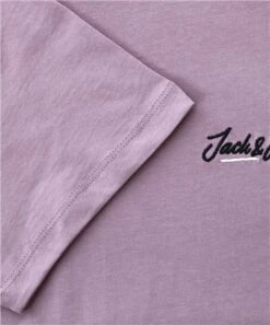 Jack & Jones Purple / Purple Ash Logo Crew Neckline T-Shirt -Jack & Jones Store 27719 2