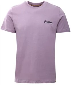 Jack & Jones Purple / Purple Ash Logo Crew Neckline T-Shirt