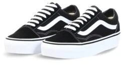 Vans Black - White Platform Old Skool Shoes