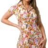 Qed Cream Floral Button Shirt Dress