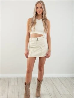 Saint Genies Cream Sybil Cargo Skirt -Jack & Jones Store 27802 2