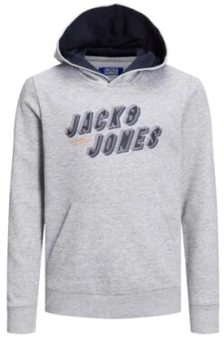 Jack & Jones Grey / Light Grey Melange Junior Friday Sweat Hoodie