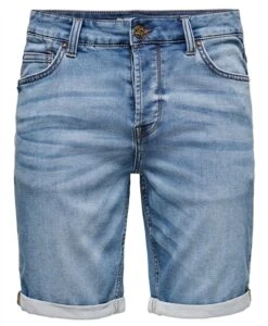 Only & Sons Blue / Blue Denim Ply Life Jog Blue Shorts