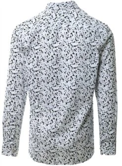 Jack & Jones White / White Slim Fit Shirt Collar Shirt -Jack & Jones Store 27826 3