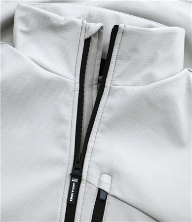 Jack & Jones Grey / High Rise Grey Arc Softshell Jacket 2 Jack & Jones Grey / High Rise Grey Arc Softshell Jacket - Image 2