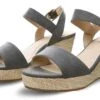 S.Oliver Blue / Cream Wedge Sandal