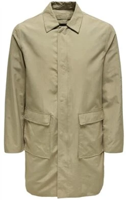 Only & Sons Chinchilla Hayne Trench Coat