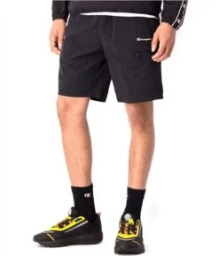 Champion Black Script Logo Crinkle Nylon Shorts -Jack & Jones Store 27959 3