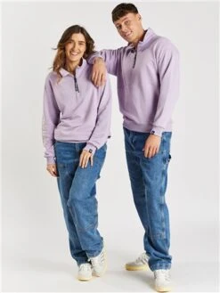 Harper & Lewis Lavender 1/4 Zip Sweater -Jack & Jones Store 27961 2