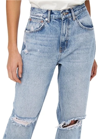 Only Blue / Medium Blue Denim Robyn Life Hw Ankle Straight Fit Jeans 2 Only Blue / Medium Blue Denim Robyn Life Hw Ankle Straight Fit Jeans - Image 2