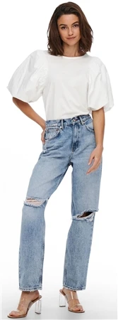 Only Blue / Medium Blue Denim Robyn Life Hw Ankle Straight Fit Jeans 3 Only Blue / Medium Blue Denim Robyn Life Hw Ankle Straight Fit Jeans - Image 3