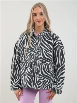 Only Bright White / Zebra Charlie Spread Collar Jacket
