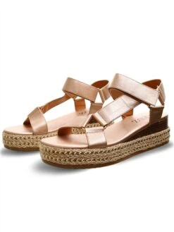 Redz Rose Gold Strap Espadrille Sandal