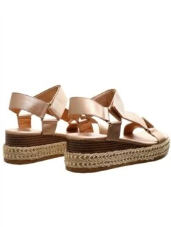 Redz Rose Gold Strap Espadrille Sandal -Jack & Jones Store 27988 3