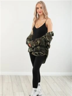 Missy Empire Black Kora Ribbed Seamless Strappy Jumpsuit -Jack & Jones Store 28014 2