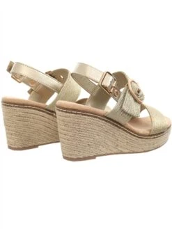 Xti Gold Strap Espadrille Wedge Sandal -Jack & Jones Store 28037 3