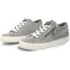 Mustang Light Grey Lace Up Zip Detail Trainers